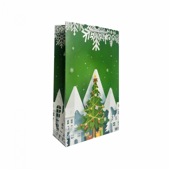 Punga de cadou medie cu Brad Craciun [1]