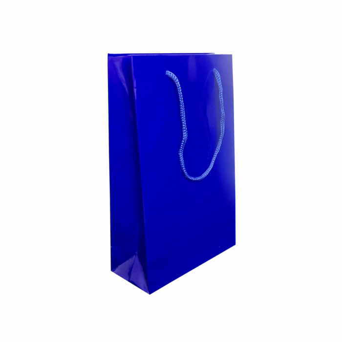 Punga cadou de hartie uni medie ALBASTRA [1]
