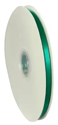 Panglici dublu satinate lățime 6 mm - Panglica verde 6 mm