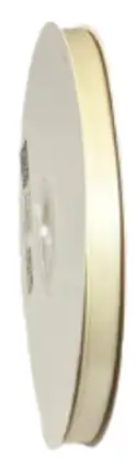 Panglica dublu satinata satin 9 mm - Panglica satin ivory 9 mm