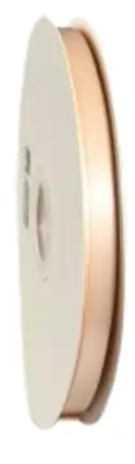 Panglica dublu satinata satin 9 mm - Panglica satin peach 9 mm