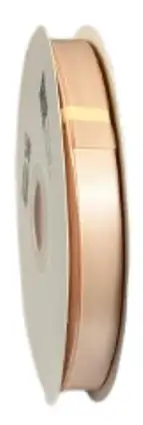 Panglica dublu satinata - Panglica satin peach 16 mm