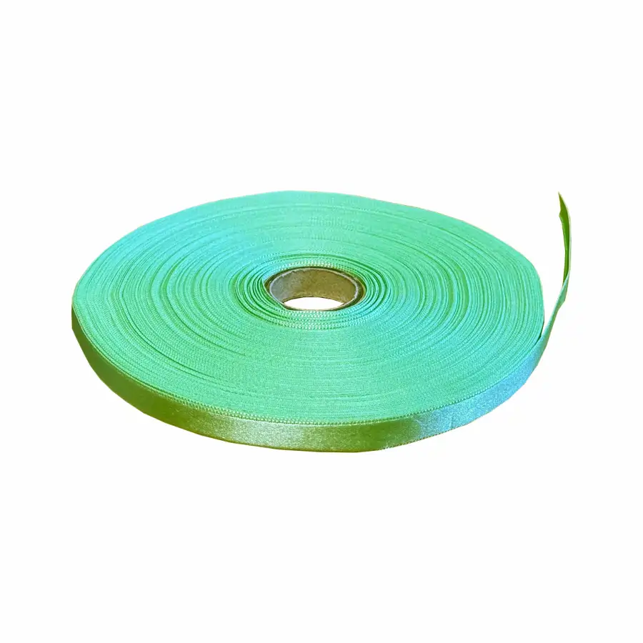 Panglica dublu satinata 10 mm - Panglica satin vernil 10 mm