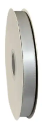 Panglica dublu satinata - Panglica satin silver 16 mm