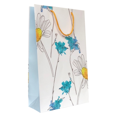 Pungi cadou MARI - Punga cadou de hartie mare cu model floral