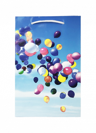 Punga cadou de hartie medie cu model vara - baloane [2]