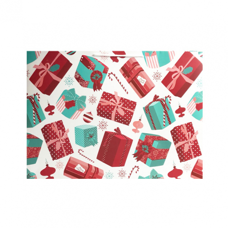 Punga de cadou xxl cu model cadouri de Craciun [1]