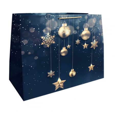Pungi cadou XXL - Punga de cadou xxl cu model elegant de Craciun