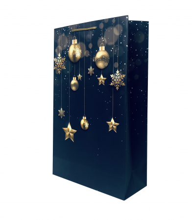 Punga de cadou mare cu model elegant de Craciun [1]