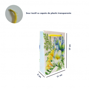 Punga de cadou mica, model elegant cu inimioare [6]