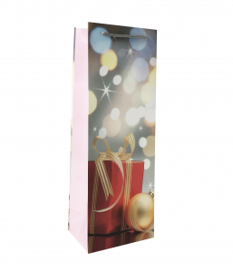 Punga de cadou din hartie pentru sticla cu model de Craciun [2]
