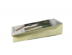 Punga de cadou din hartie pentru sticla cu model festiv de Craciun [2]