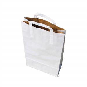 SET 50 pungi de Hartie Kraft, 23.5x43x10 cm, cu manere din hartie plata [1]