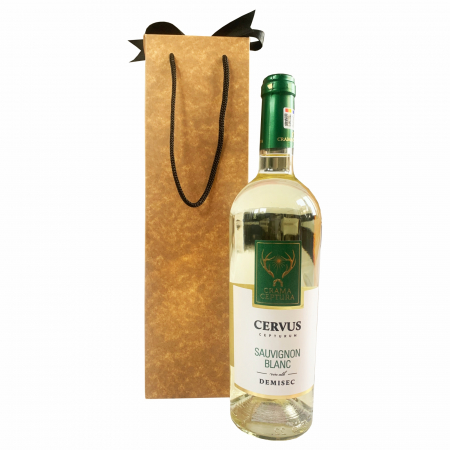 SET 10 Boxbag pungi cadou kraft natur pentru 1 sticla vin (35x10x9 cm) [1]