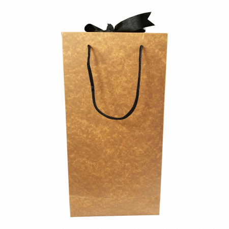 SET 10 Boxbag pungi cadou kraft natur pentru 2 sticle vin (35x18x9 cm) [3]