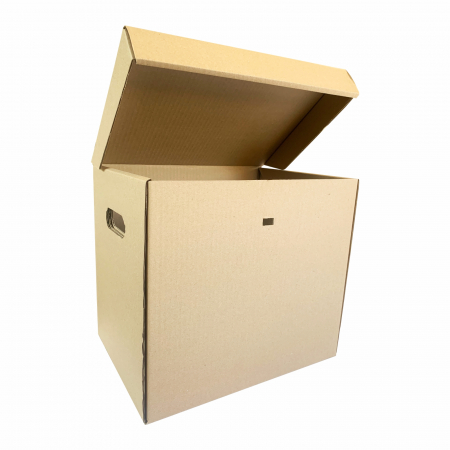 Arhivare&Depozitare - SET 10 Container (cutie) arhivare cu capac pentru 3 bibliorafturi