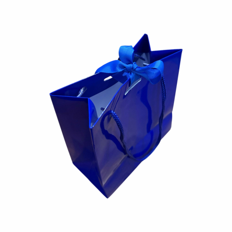 Punga cadou de hartie uni mica alba [1]