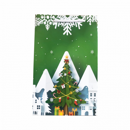 Punga de cadou medie cu Brad Craciun [2]