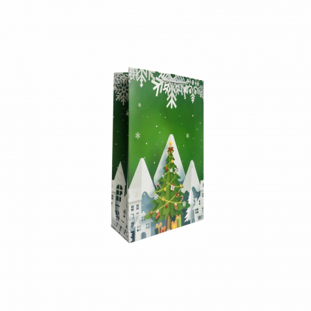 Pungi cadou MICI - Punga de cadou mica cu Brad Craciun