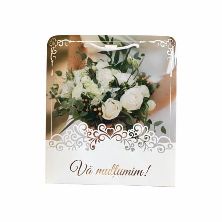 Pungi cadou pentru botez sau nunta - Punga cadou pentru nunta Buchet mireasa