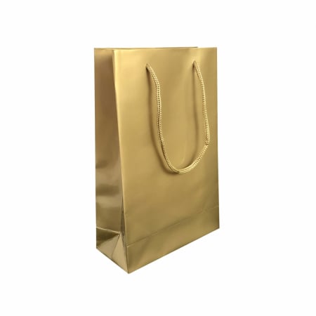 Pungi cadou MEDII - Punga cadou de hartie uni medie AURIE