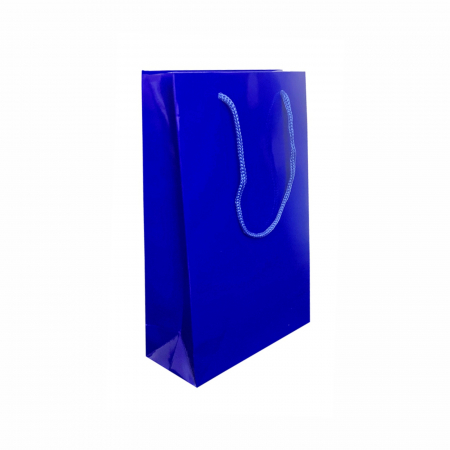 Pungi cadou MEDII - Punga cadou de hartie uni medie ALBASTRA