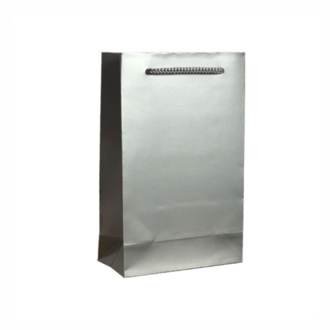 Pungi cadou MICI - Punga cadou de hartie uni mica argintie