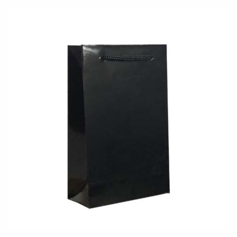 Pungi cadou negre - Punga cadou de hartie uni mica neagra