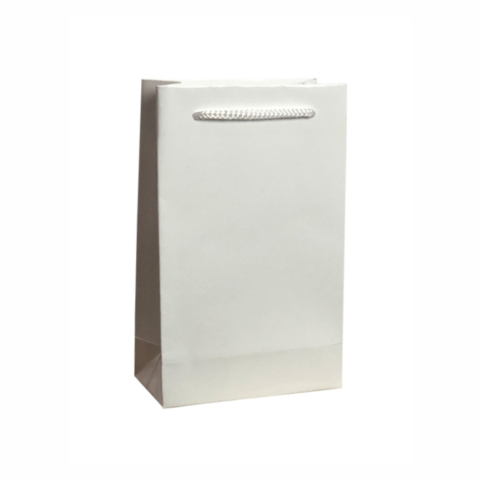 Pungi cadou albe - Punga cadou de hartie uni mica alba
