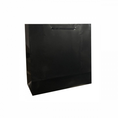 Pungi cadou PATRATE - Punga cadou de hartie uni patrata neagra