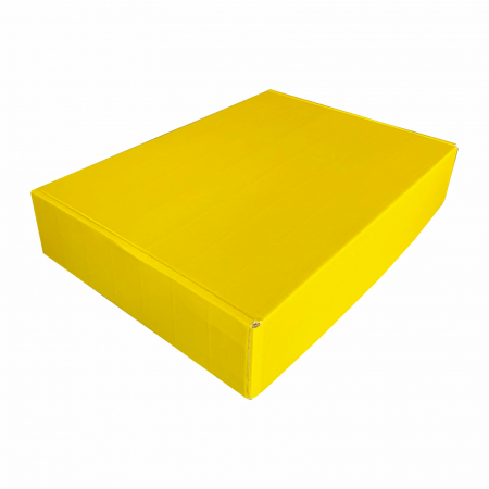 Cutii autoformare 35x25x7 cm - Cutie microondul cu autoformare galbena 35x25x7 cm