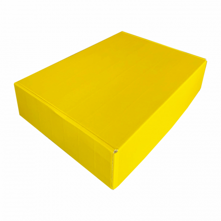 Cutii autoformare 33x23x8 cm - Cutie microondul cu autoformare galbena 33x23x8 cm