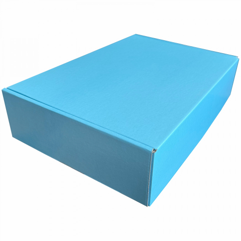 Cutii si ambalaje carton - Cutie microondul cu autoformare bleu 30x21x9 cm