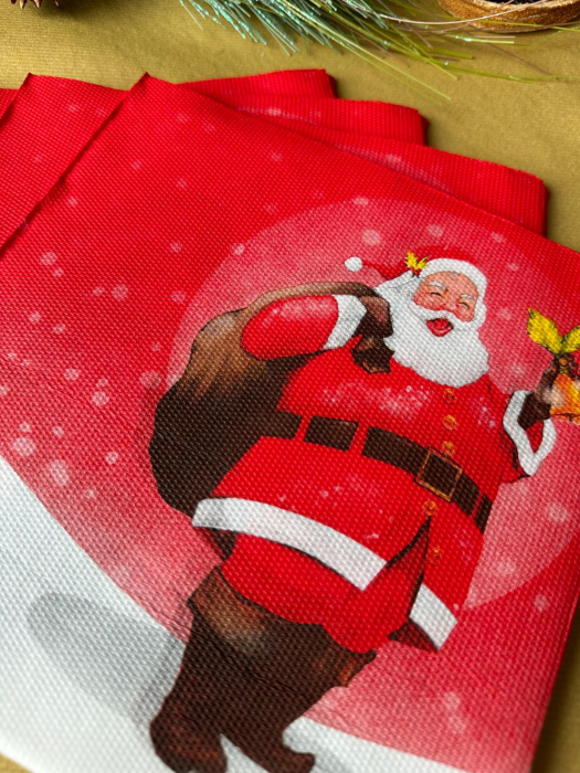 Ünnepi asztali szalvéta Softpoint – Mikulás / 40 × 40 cm / 20 db   [4]