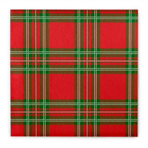 Szalvéták asztali ünnepi Linclass pentru Craciun/Revelion - Charles (carouri piros-zöld) / 40 x 40 cm / 50 db [4]