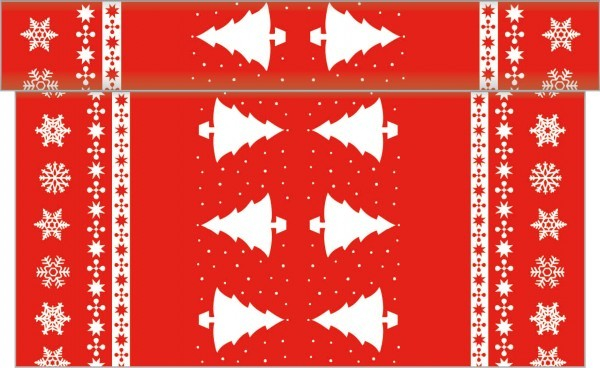 Asztali futó Linclass - Fehér Tree (piros) / 40 cm x 4,8 m / 1 tekercs [2]