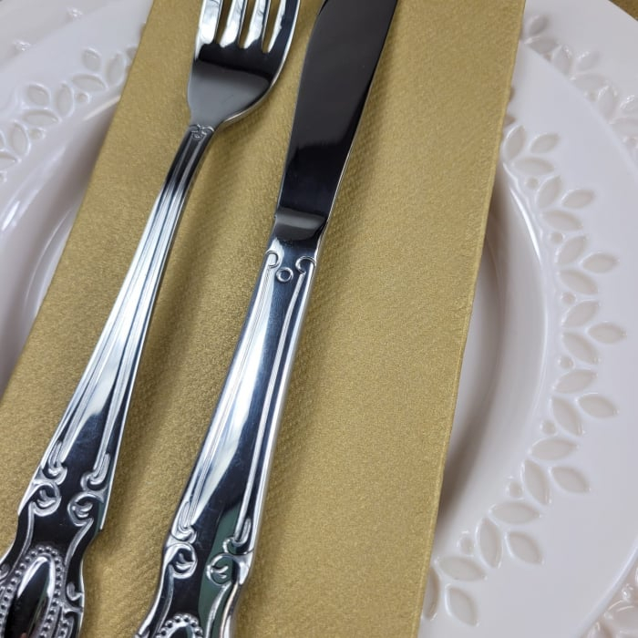 BAX Linclass prémium szalvéta, arany, 40 × 40 cm, hajtogatás 1/8, 864 db [2]