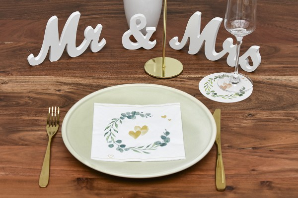 Karton poháralátét, fehér, szív minta, Ø 10,7 cm / 100 db [7]