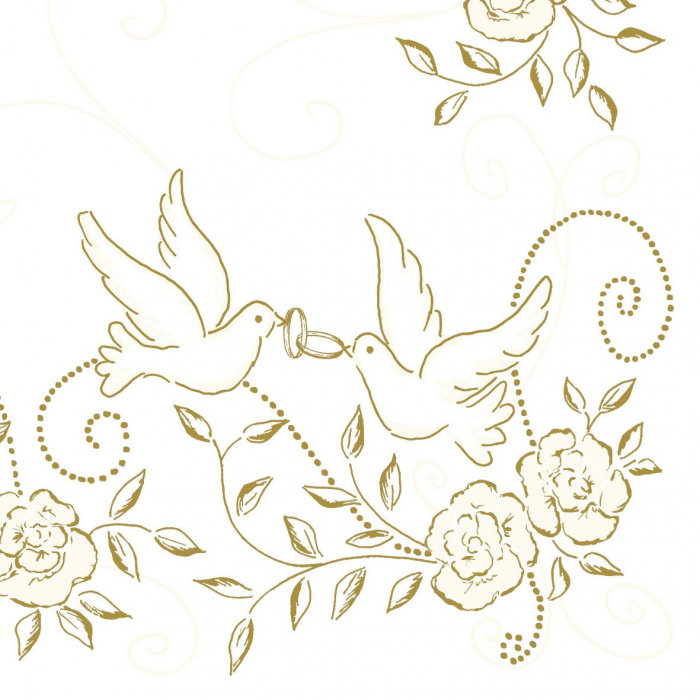 Ünnepi szalvéták Linclass – Mathilda (szívecskés) / 40 × 40 cm / 50 db [2]