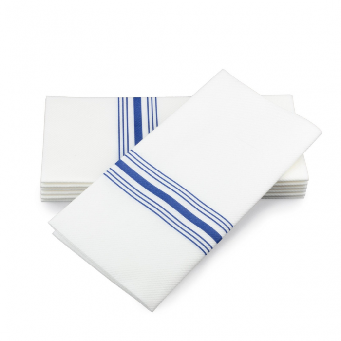 Evőeszköz-tartó szalvéta, Linclass – Airlaid Kék Bistro / 43 × 43 cm / 75 db   [2]