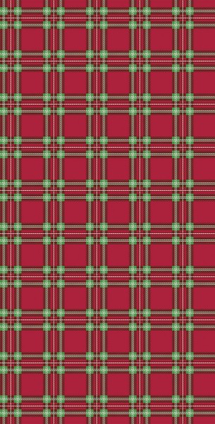 Asztalterítő festiva Linclass - Charles (carouri piros-zöld) /118 cm x 25 m / 1 tekercs [2]