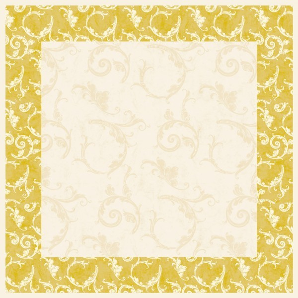 Asztalterítő, Linclass Romantic (Krém-Arany) / 80 × 80 cm / 1 db [2]