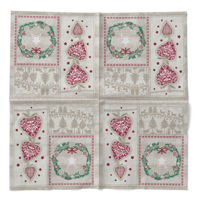 Karacsonyi 3 retegu tissue szalvetak - Benita / 33 × 33 cm / 100 db [3]