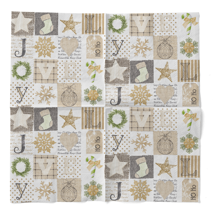 Karacsonyi 3 retegu tissue szalvetak - Candy / 33 × 33 cm / 100 db [3]