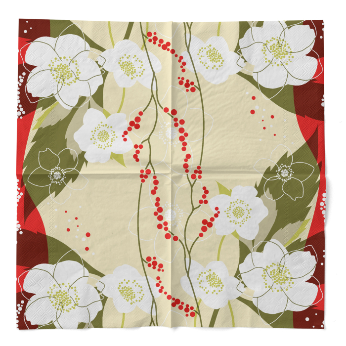 Karacsonyi 3 retegu tissue szalvetak - Diana / 40 × 40 cm / 100 db [3]