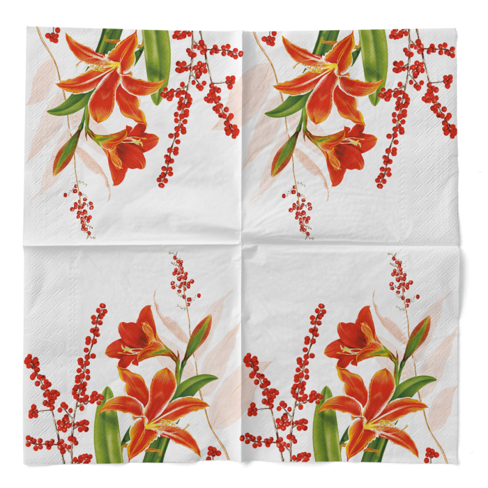 Karacsonyi 3 retegu tissue szalvetak - Felina / 40 × 40 cm / 100 db [3]