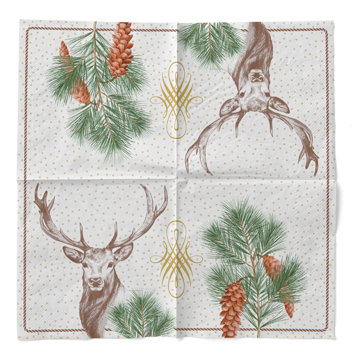 Karacsonyi 3 retegu tissue szalvetak - Gustav / 40 × 40 cm / 100 db [3]