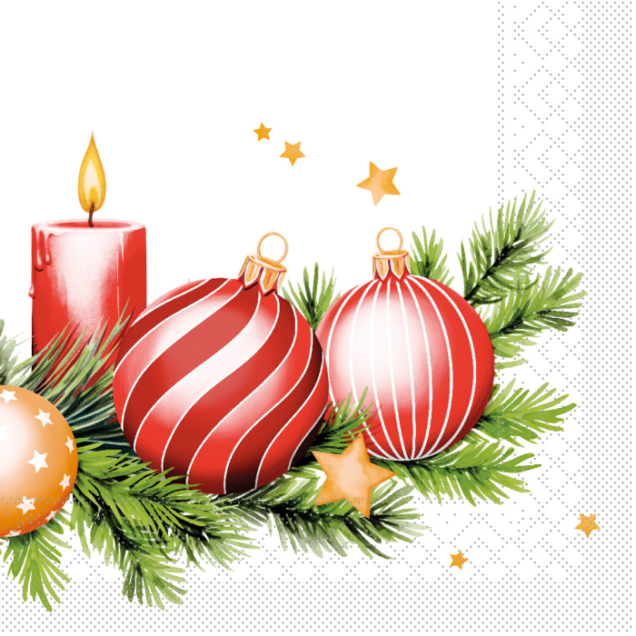 Karacsonyi 3 retegu tissue szalvetak - Kerstin weiss / feher / 40 × 40 cm / 100 db [2]