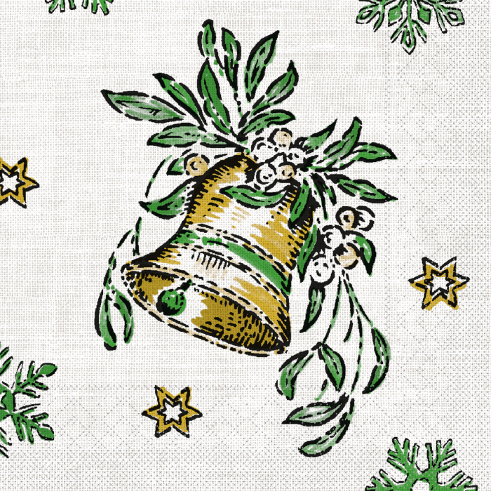 Karacsonyi 3 retegu tissue szalvetak - Liane schwarz / fekete / 33 × 33 cm / 100 db [2]