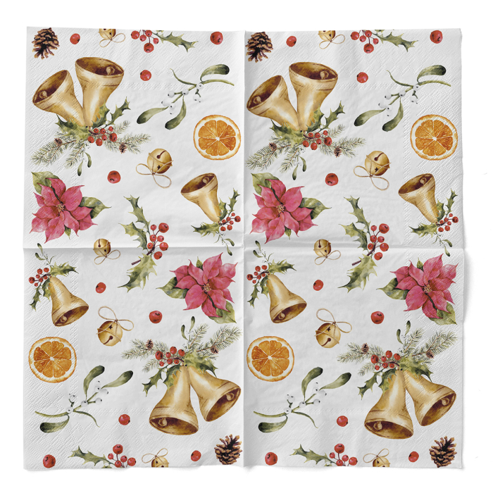 Karacsonyi 3 retegu tissue szalvetak - Lourdes / 33 × 33 cm / 100 db [3]